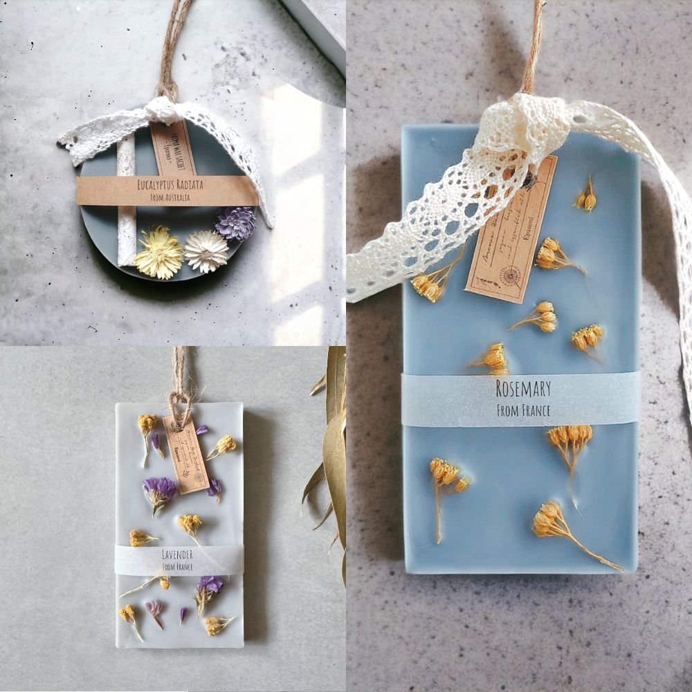 【new】おしゃれカラーのアロマワックスサシェ