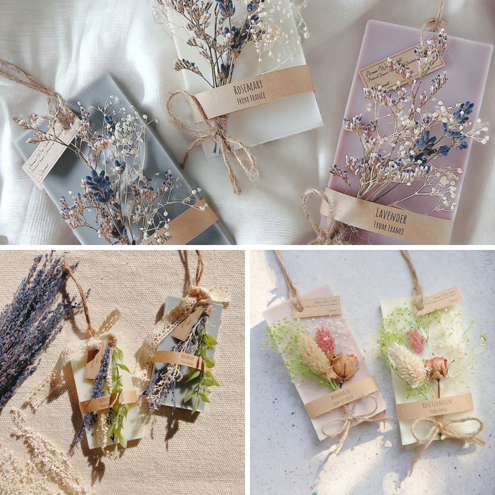 【new】ブーケ・スワッグを使ったアロマワックスサシェ３種