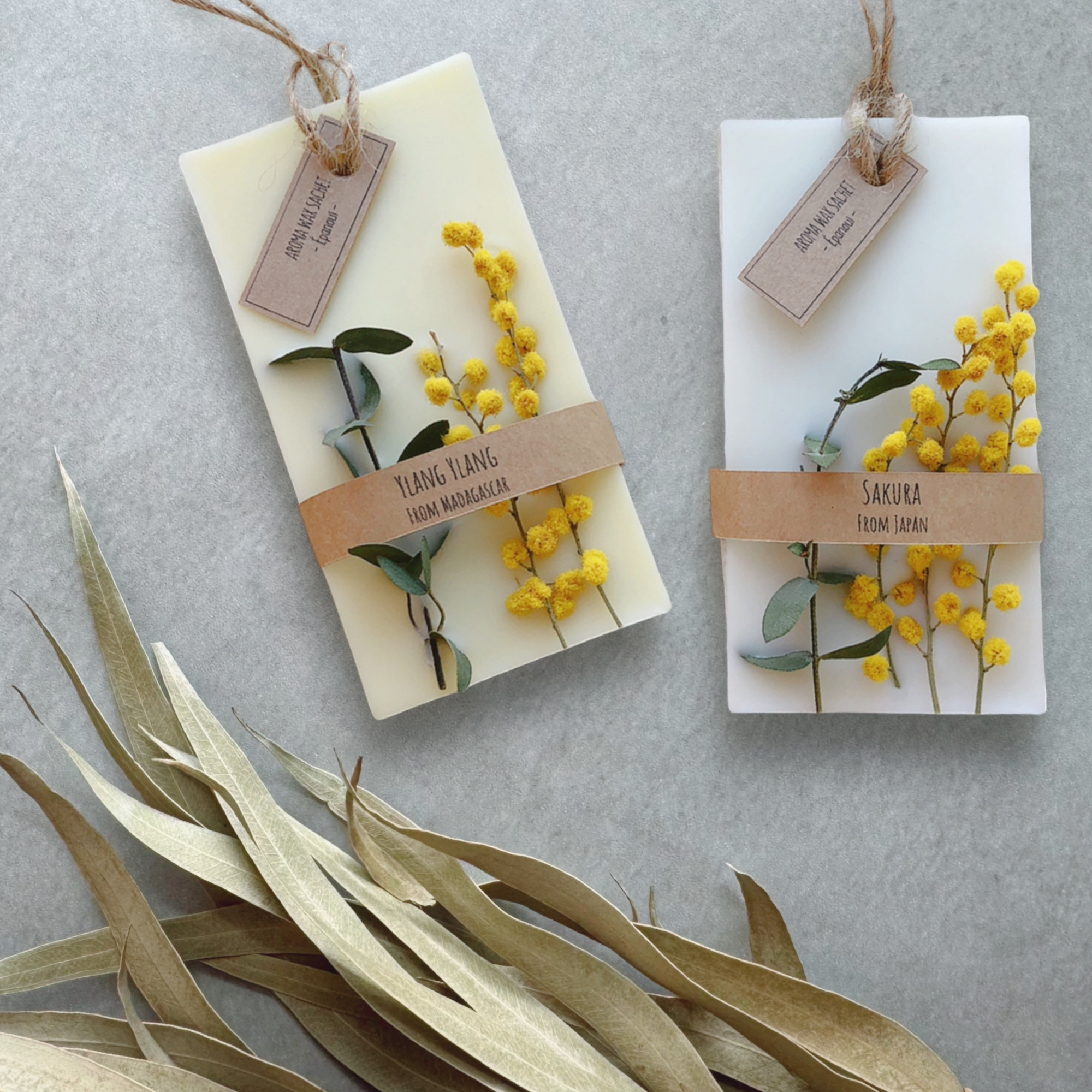 【new】アロマワックスサシェ – ユーカリ＆ミモザ