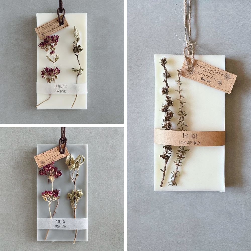 【new】ナチュラルデザインのアロマワックスサシェ２種