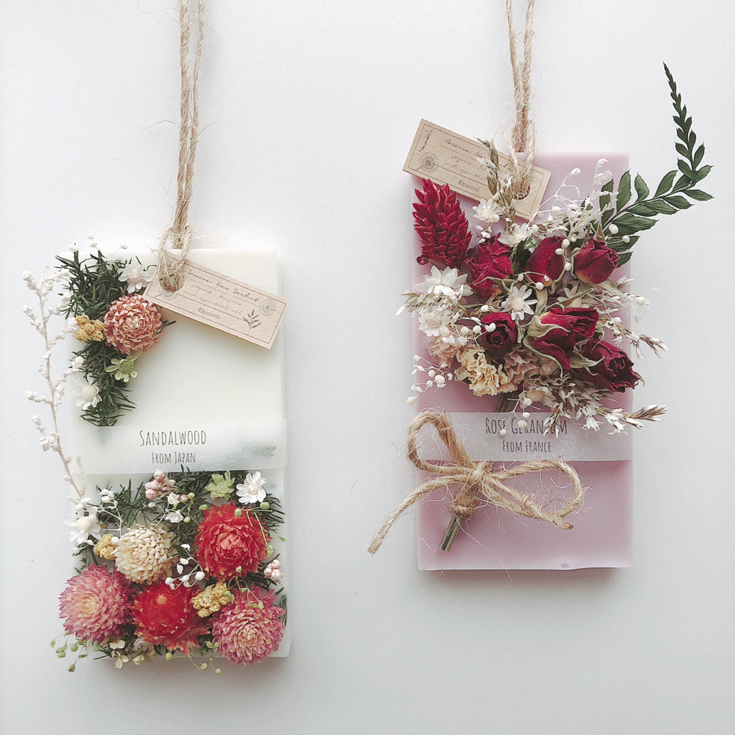 【オーダー記録】甘めデザインのアロマワックスサシェ２点