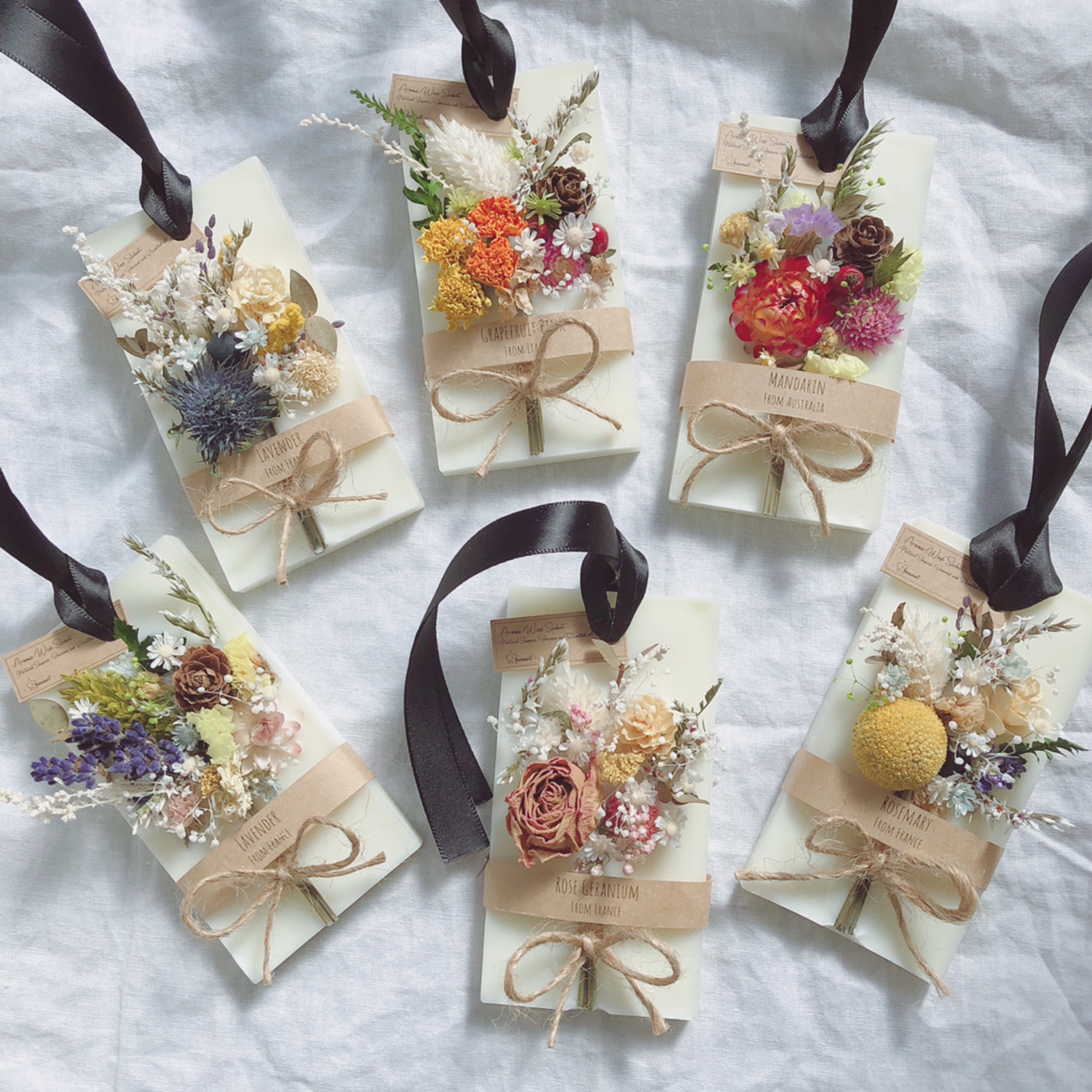 【オーダー記録】ブーケ風アロマワックスサシェ６点